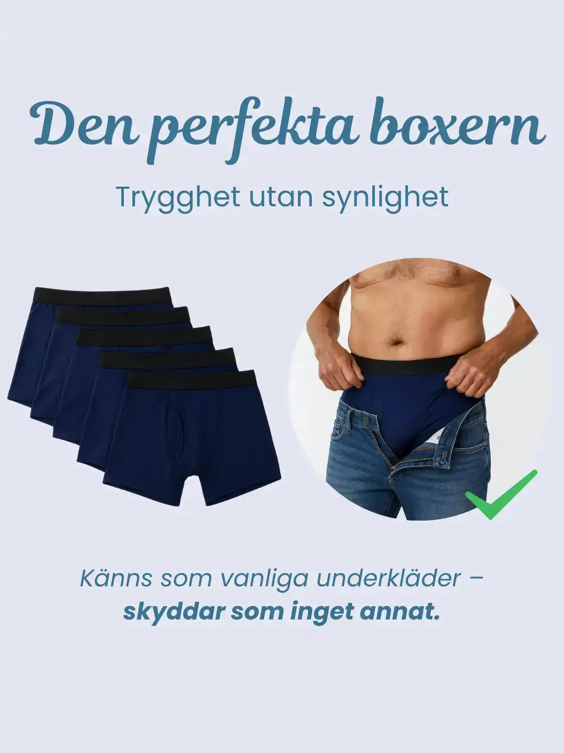 Ben's original läckagesäkra boxershorts (marinblå) WWW.BENSBOXERS.SE
